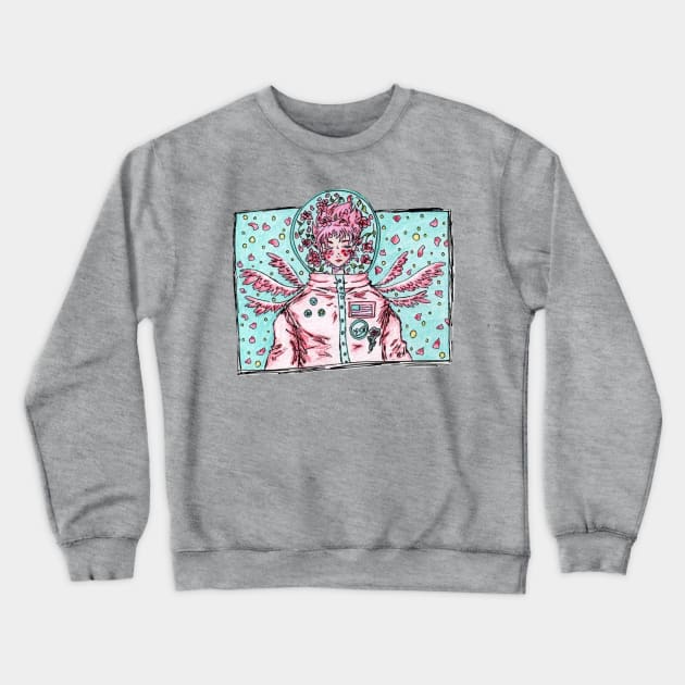 Pastel Astronaut Crewneck Sweatshirt by nannonthehermit